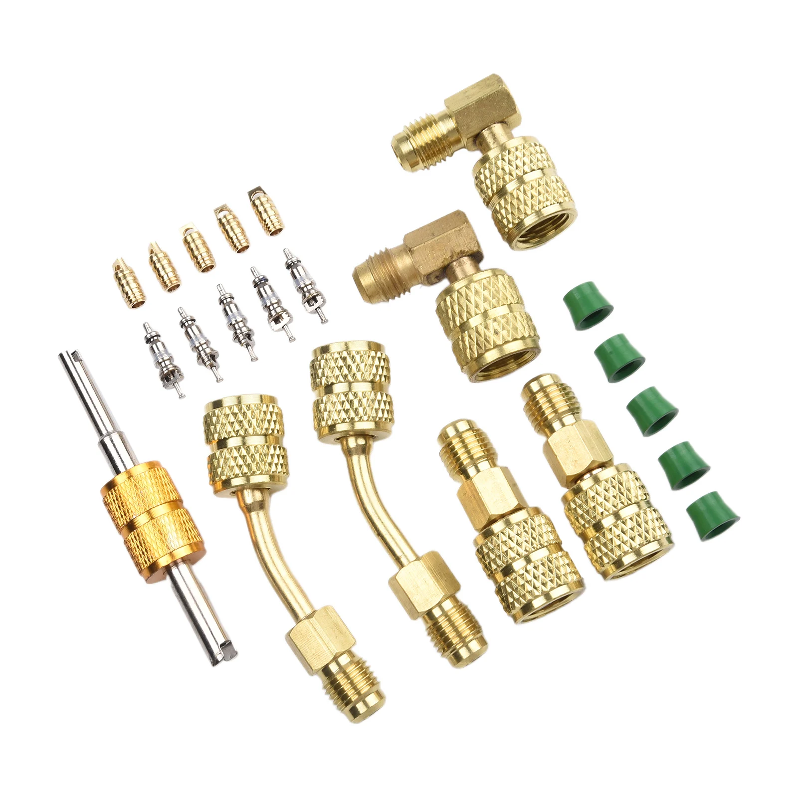 

R410 Adapter Kit Mini Split Adapter 1/4SAE-5/16SAE Refrigerantion Hose Connector HVAC Gauges Business Industrial Tools
