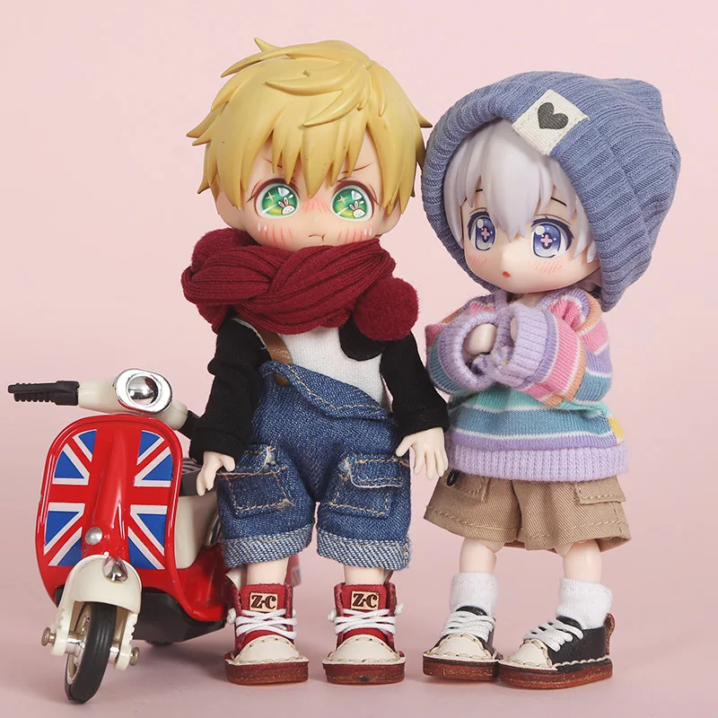 New Cute Ob11Winter Doll Hat Scarf Doll Cap Accessories For Gsc Nendoroids YMY Clay Head, Obitsu11, Molly, 1/8bjd, 1/12Bjd Doll 4