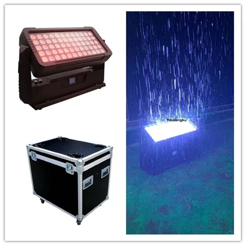 

2pcs with roadcase IP65 bright 60*10w rgbw 4in1 outdoor wall washer light waterproof dmx stage led strobe wall wash light