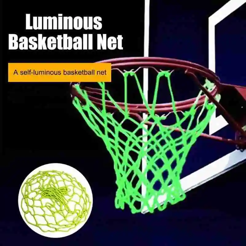 Description Picture 4 of itemLuminous Basketball Net Green Fluorescent Sports Net Basketball Net Self-luminous Adult Basketball Children's X9O8