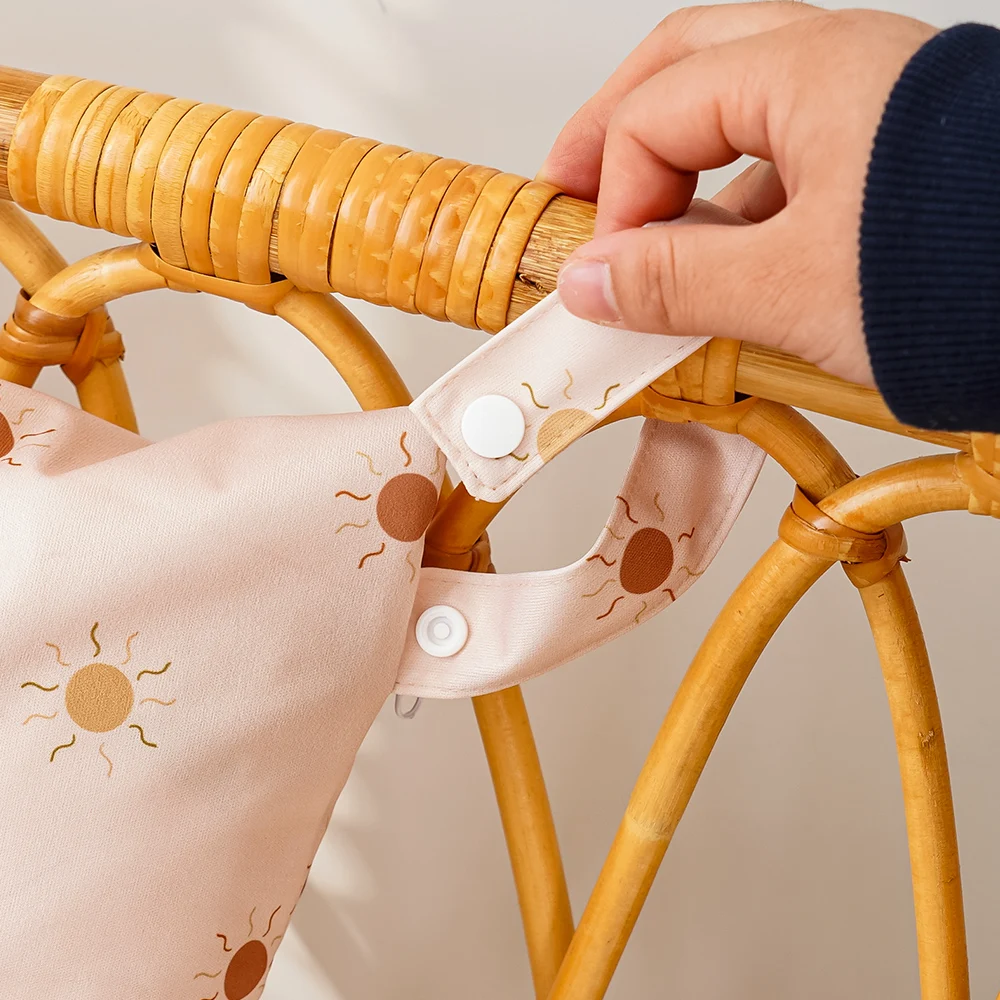 Elinfant Rainbow & Sun Pirnt 3PCS 휴대용 보관 가방 여행 워시 화장품 가방 방수 기저귀 가방
