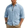 119296-c3fd0d.jpg Men's Long Sleeve Linen Shirt Premium Korean Luxury Breathable Button-Up Summer Elegant