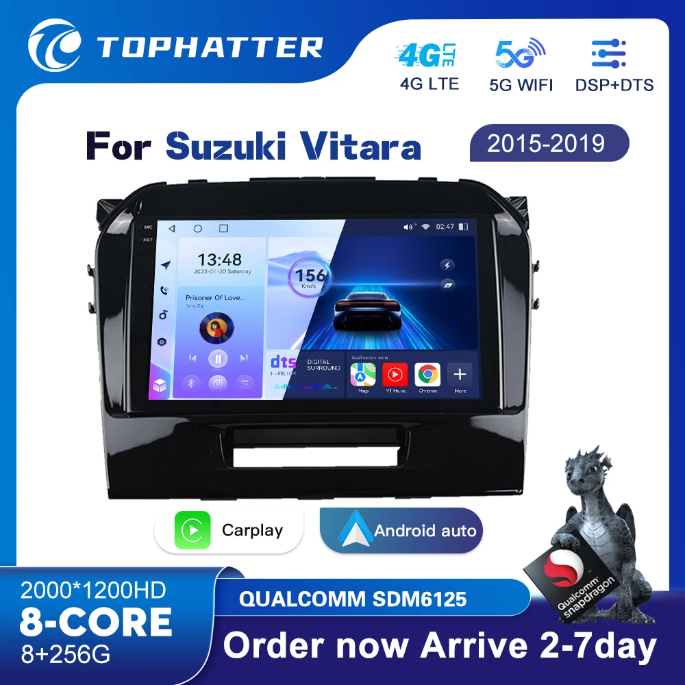 

Android 13 Car Radio For Suzuki Grand Vitara 2015-2019 Multimedia Video Player GPS 4G Carplay Auto Stereo RDS Head Unit