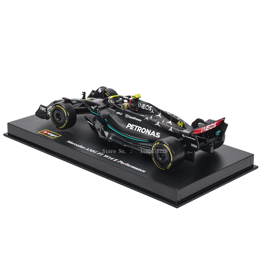 Bburago 1:43 Mercedes-Amg Team 2023 C43 W14 44 # Hamilton 63 # Russell Legering Auto Model Speelgoedserie Collectie Cadeau