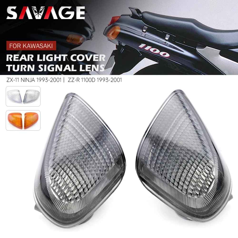 2pcs Front Turn Signal Light Lens Cover Fit For KAWASAKI ZZR