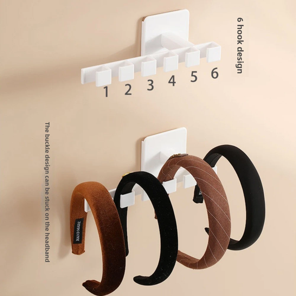 1pc wall mounted non perforated baseball cap hook 6-hook design multifunctional storage wall mount hooks,multi purpose hooks,wall holder,wall organizer hook
