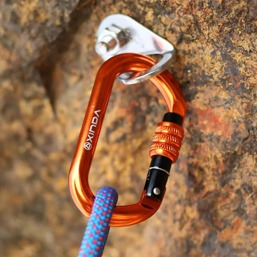 Enhanced Screw Lock Carabiner for Outdoor Rappelling and Climbing