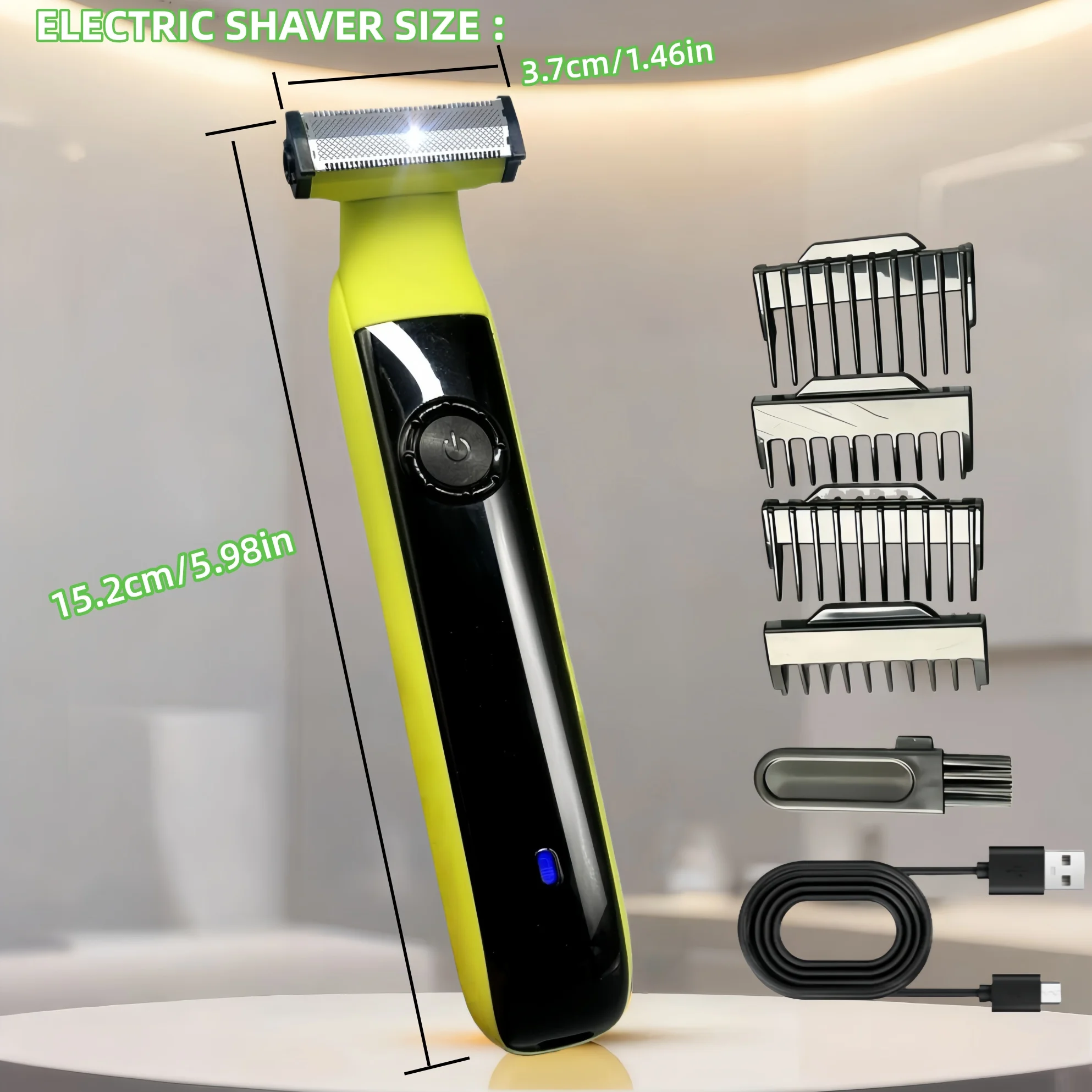 남성용 전기 면도기 전문가용 수염 트리머 무선 면도기 바디 트리머 USB 충전식 얼굴 남성용 헤어 면도기