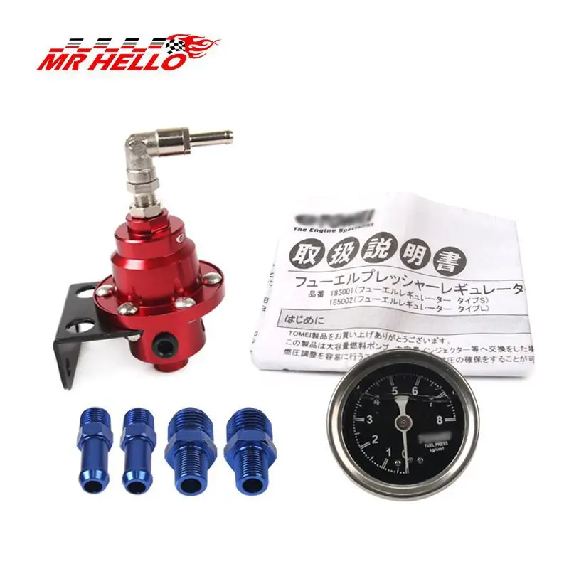 Automobile modified universal TOMEi Fuel Pressure Regulator adjustable fuel pressure regulating valve / fuel booster / pressure regulator with gauge