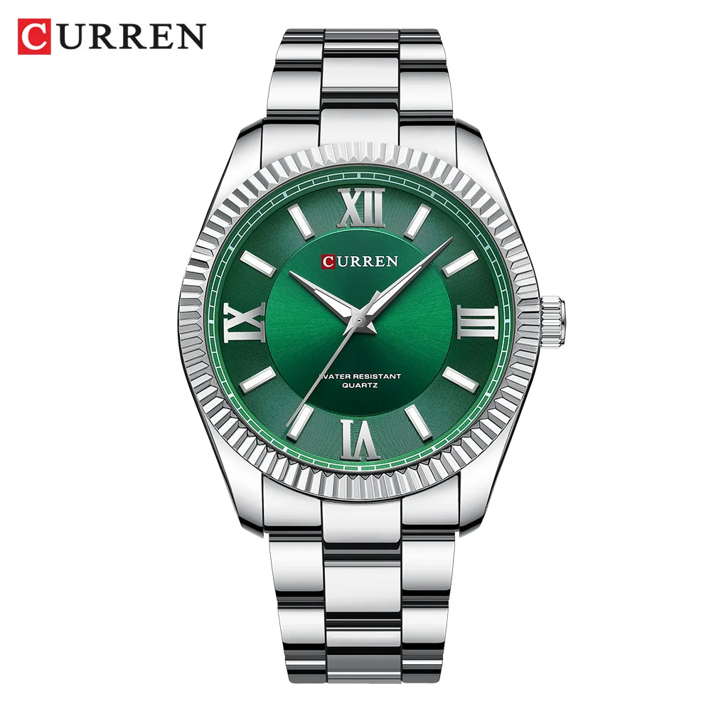 CURREN 8453 Men's Quartz Watches Fashion Elegant Simple White Clock Stainless Steel Strap Wristwatch for Male Gift 5