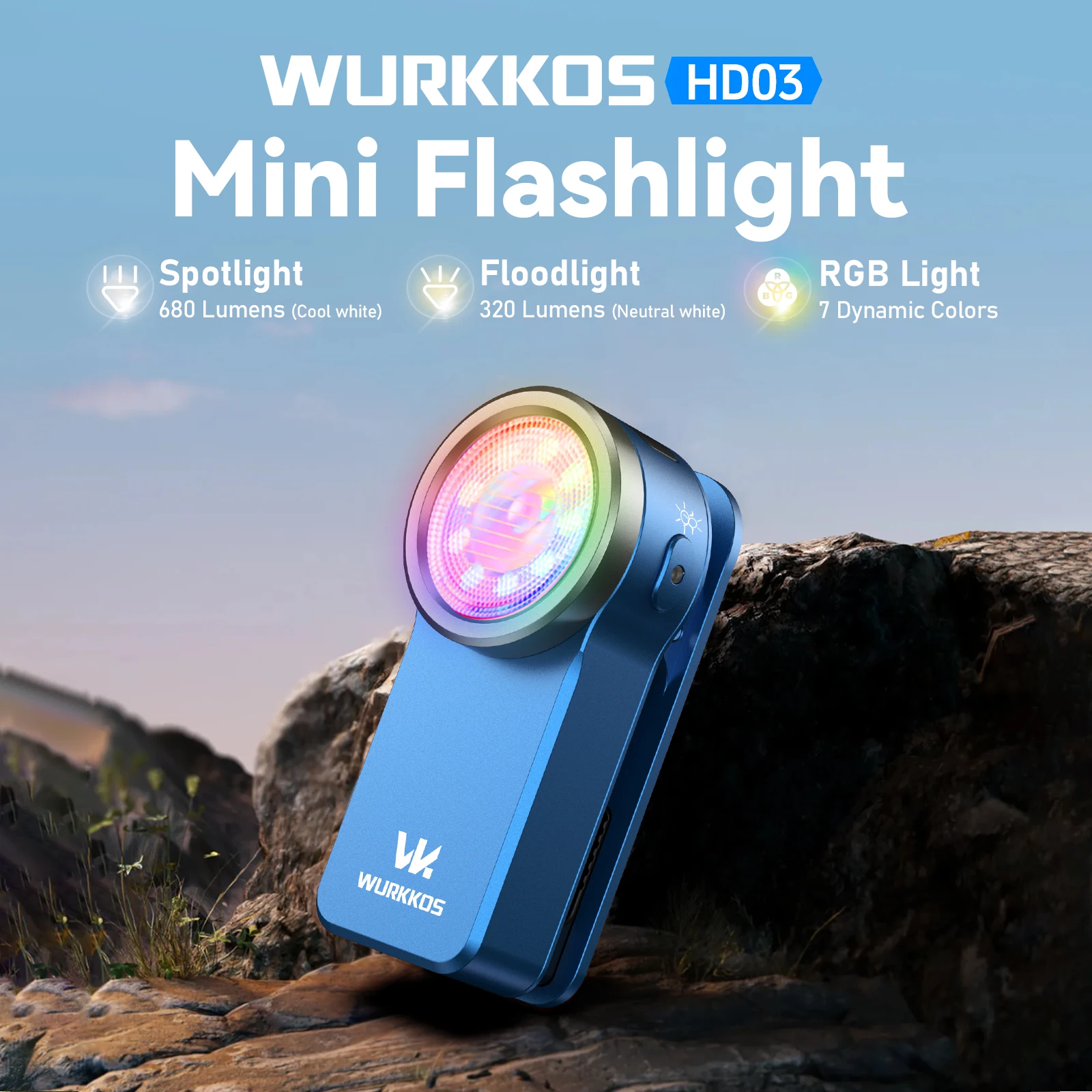 Wurkkos WK03 Mini Lampe De Poche LED Lampe De Poche De Charge