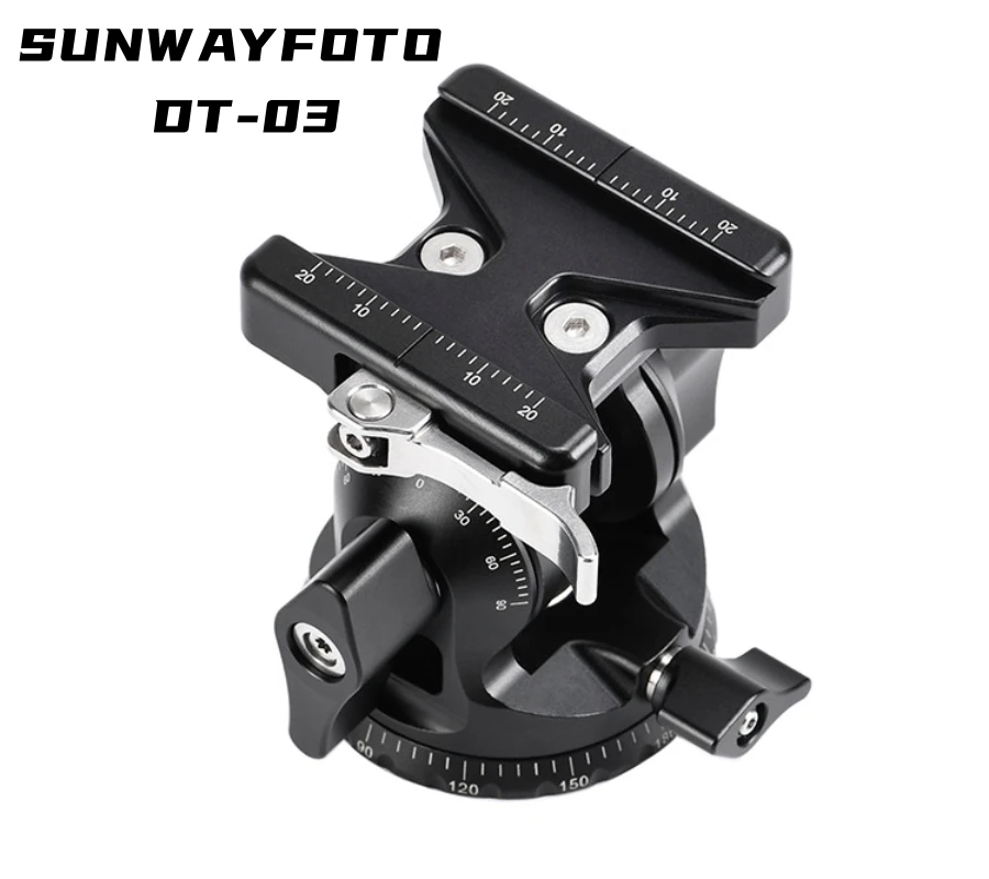

SUNWAYFOTO Two-way Head DT-03 360 Degrees Panning Base Perfect match with tripod and monopod.