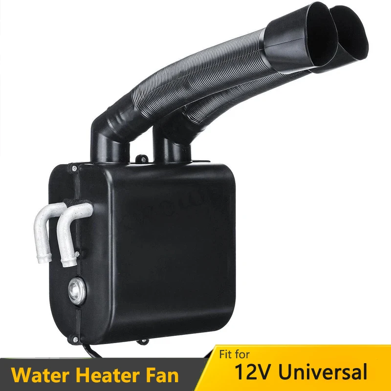 12V 800W Auto -verwarming Defogger, 4 Ventilatorenverwarmingsventilator, Brede Toepasbaarheid voor Autorijden Camping, Gemaakt van Ijzer, Zwart