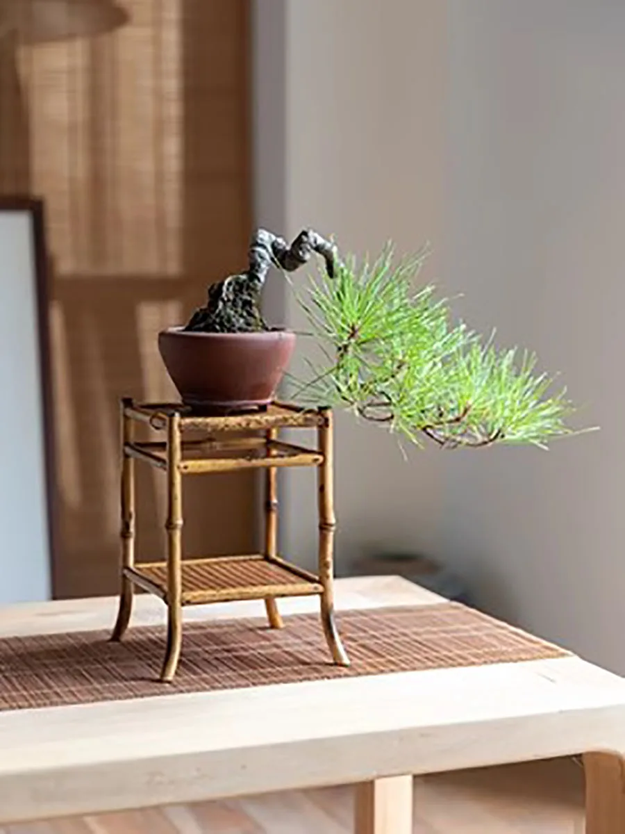 Bamboo Bracket Storage Rack, Tea Table Decoration, Stationery Base, Duobao Ge Tea Set