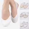 Rhythmic Gymnastics Toe Shoes Soft Half Socks Knitted Roupa Ginastica Professional Competition Sole Protect Elastic three Colors 2