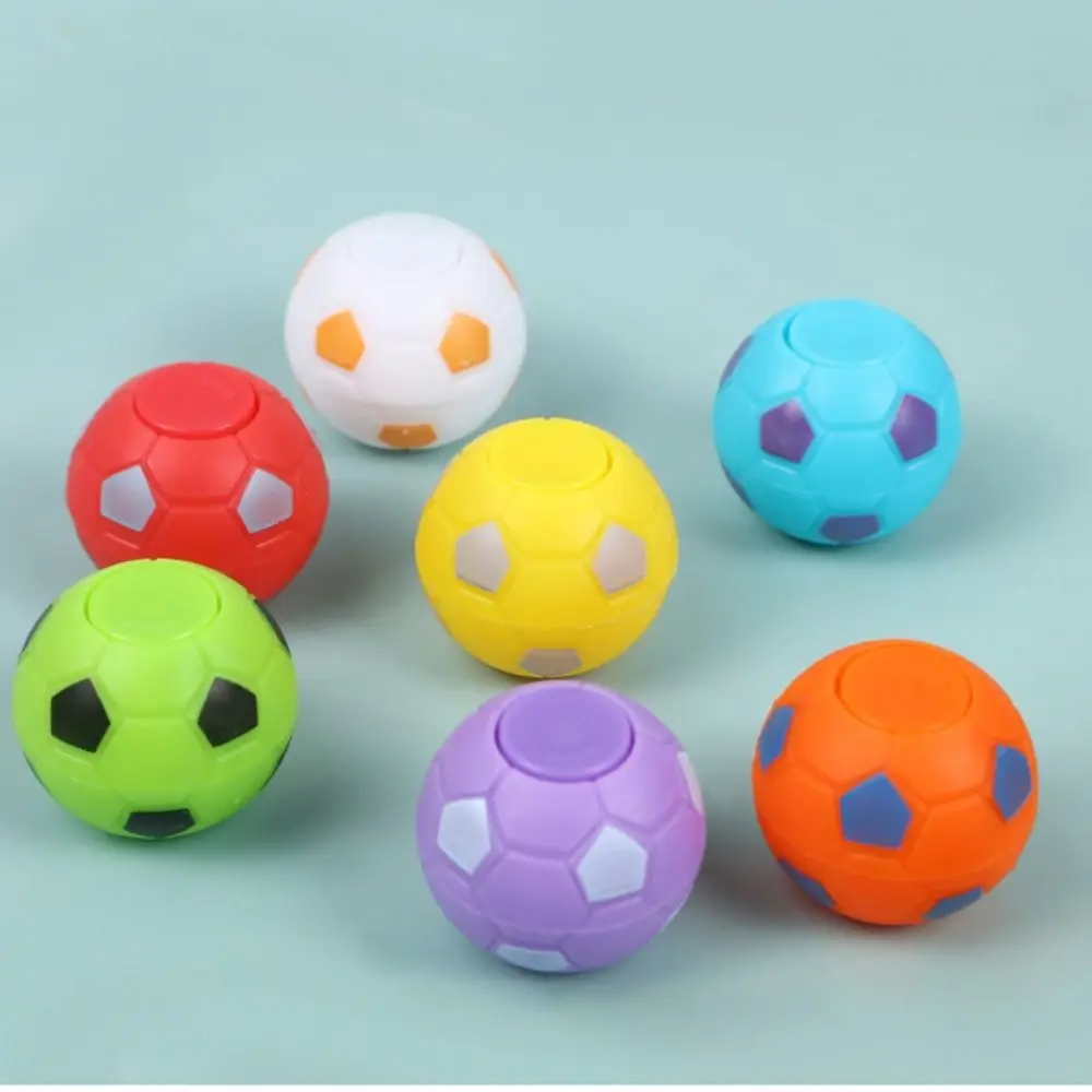 

10PCS Rotatable Soccer Fidget Spinners Favors Funny Jumping Bouncy Balls Color 4CM Mini Soccer Balls Classroom Prize