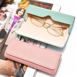 PU Leather Glasses Case for Men Women Sunglasses Box Myopia Storage Box Portable Anti-pressure Eyeglasses Bag Eyewear Accessorie