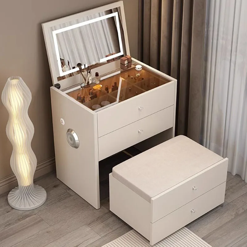 

Console Storage Dressing Table Comfortable Women Room Salon Dressers Wooden Luxury Small Salon Penteadeira Bedroom Furniture HY