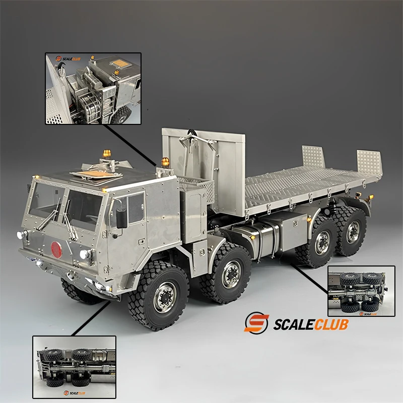 SCALECLUB 1/14 Full Metal Roll-on/Roll-off 8x8 Military Truck T815 2