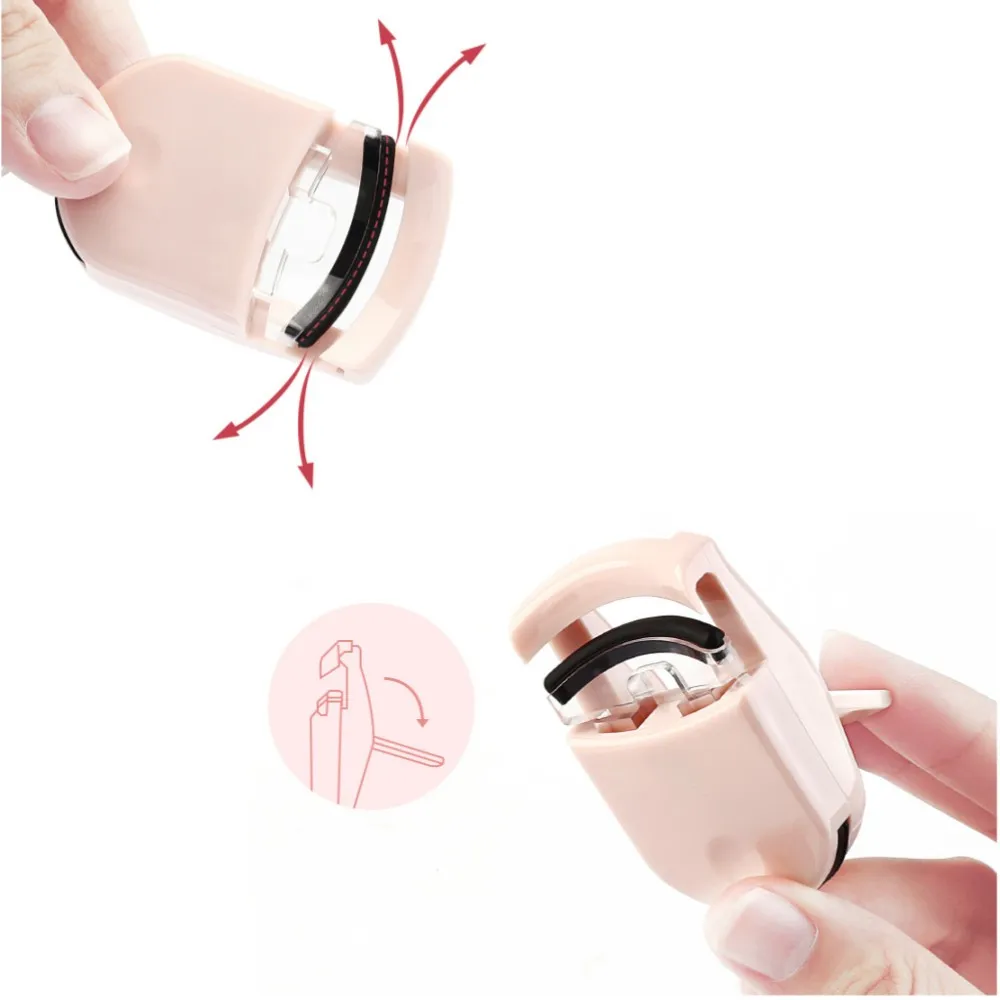 

wholesale portable Colorful plastic mini elastic eyelash curler women eyelash curler