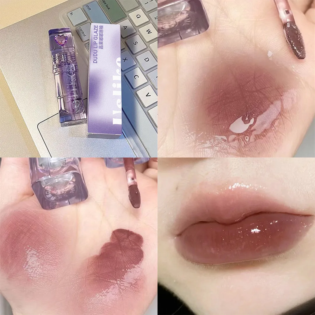 Water light series lip glaze moisturizing long-lasting whitening lipstick lip gloss fine flash water light mirror glass glaz
