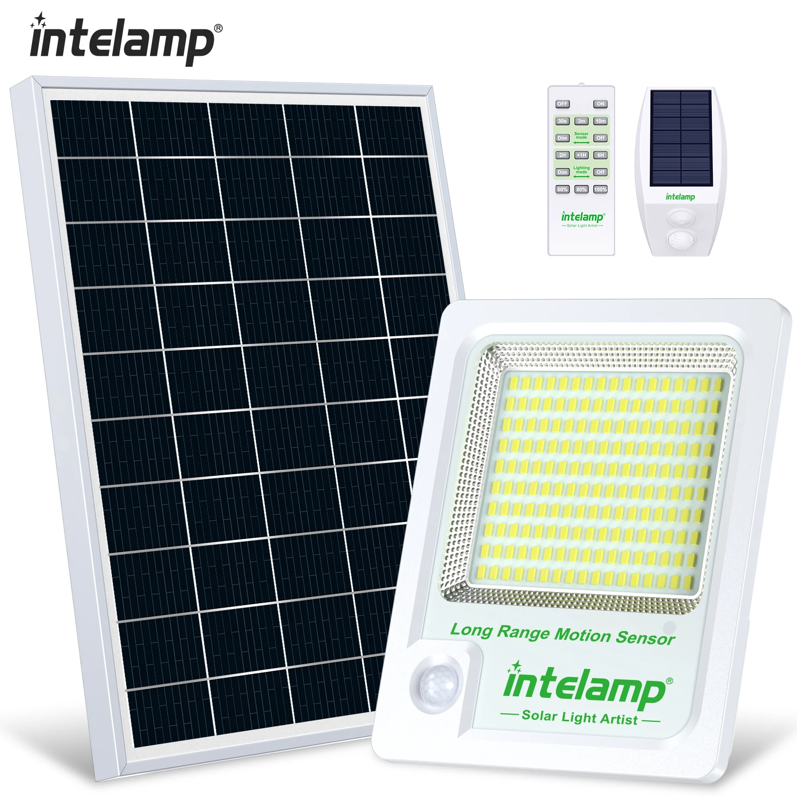 Luci solari da esterno, 304 LED Luci da esterno con sensore di movimento da 3000LM con telecomando, luce di inondazione di sicurezza impermeabile IP65, 32  39