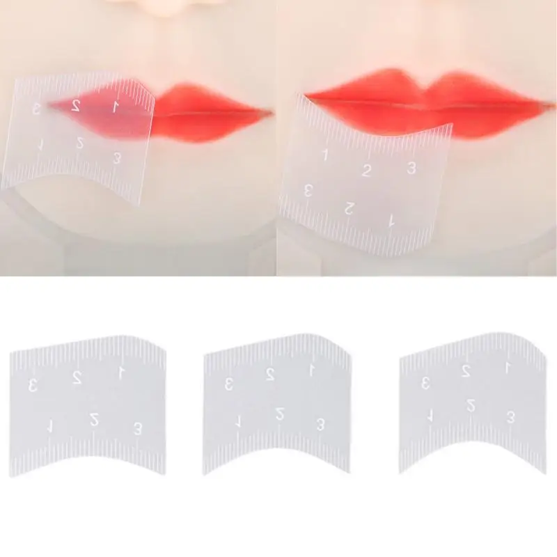 Stencil in Plastica per Rossetto, Strumento per Applicazione Facile del Trucco, Guida di Precisione Professionale per Uso Domestico e Principianti - immagine 2