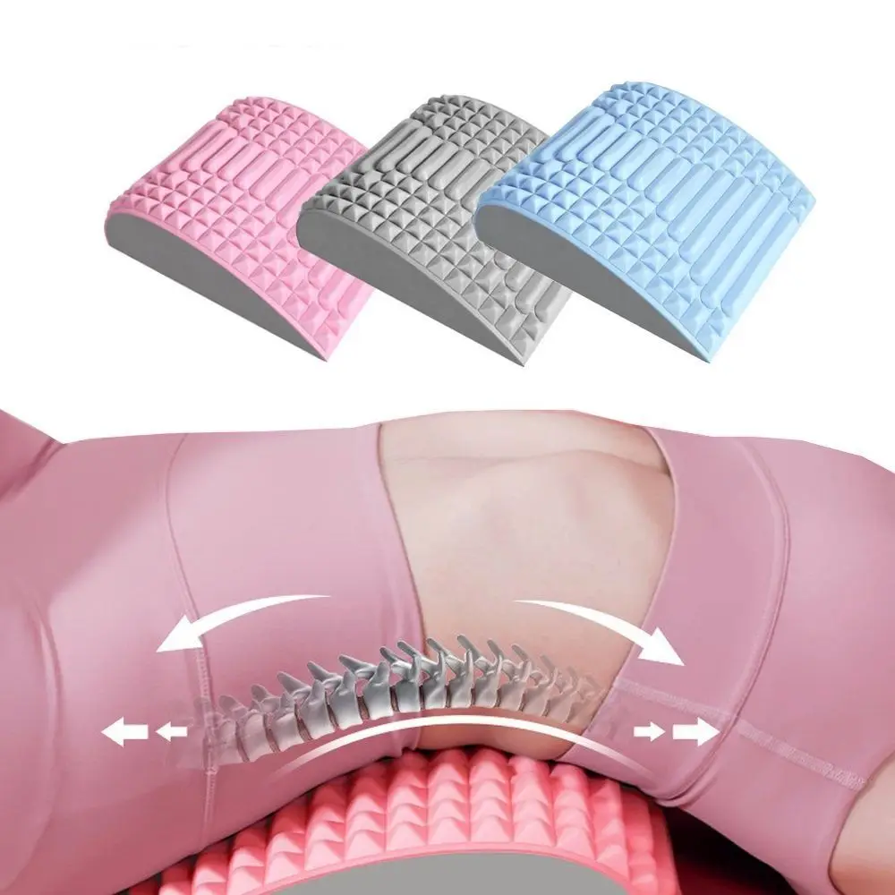 Device TPE Lumbar Back Massager EVA Neck Stretch Spine Support Corrector Waist Massage Back Stretcher Unisex
