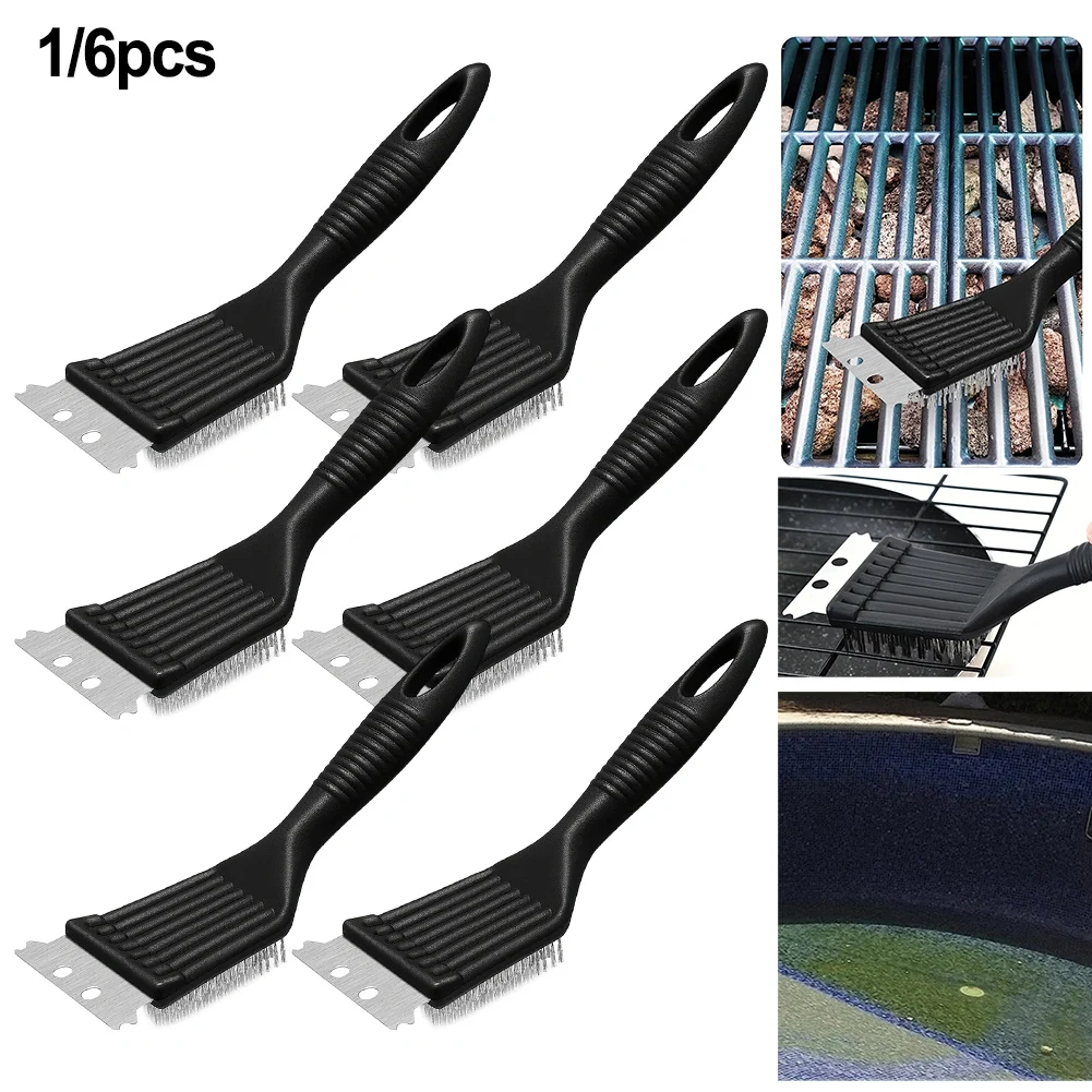 Barbecue Cleaning Tools 6/1pcs Barbecue Cleaning Brush 8" Stainless Steel Wire Bristles For Various Grills Charcoal Porcelain Home Party Accessories grill brush cleaning brushes