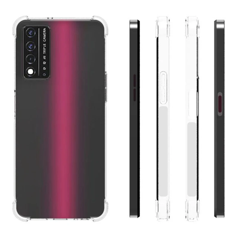 Air Cushion Case for T-Mobile REVVL V+ 5G Clear Airbag Silicone TPU Bumper Shockproof Back Cover for T-Mobile REVVL V Plus 5G 6