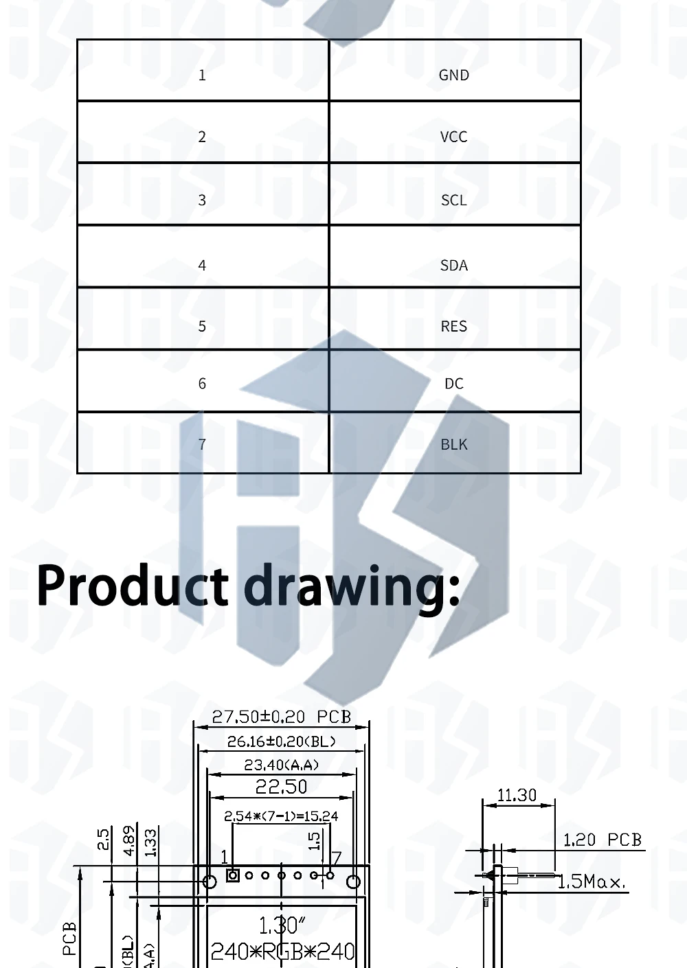 TFT-Display 0,96 / 1,3 Zoll IPS 7P SPI HD 65K Vollfarb-LCD-Modul ST7735 Laufwerk IC 80*160 (nicht OLED) für Arduino – Detail 4