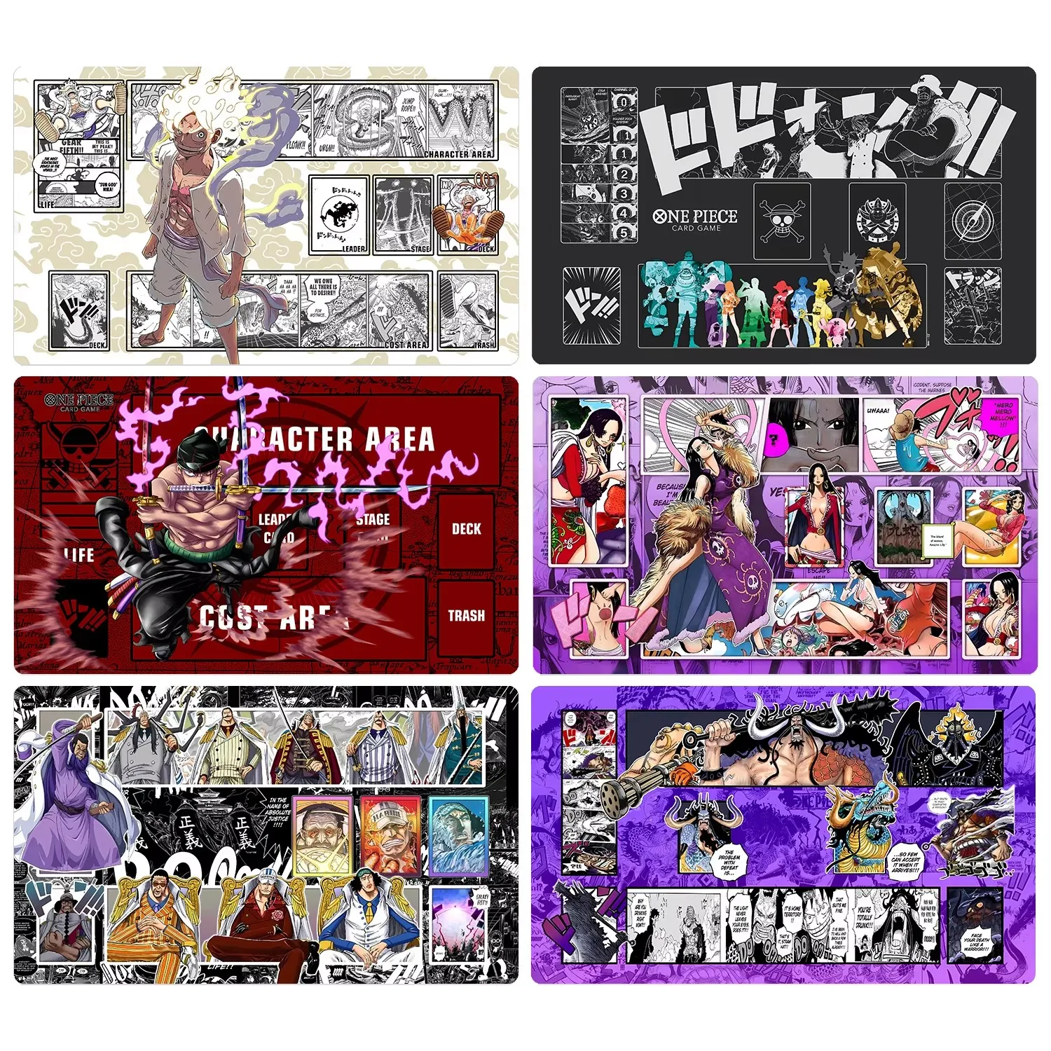 60*35*0.2Cm Diy One Piece Dedicated Game Card Mat OPCG Luffy Hancock Zoro Battle Game Anime Lock The Edge Table Mat Gift Toy