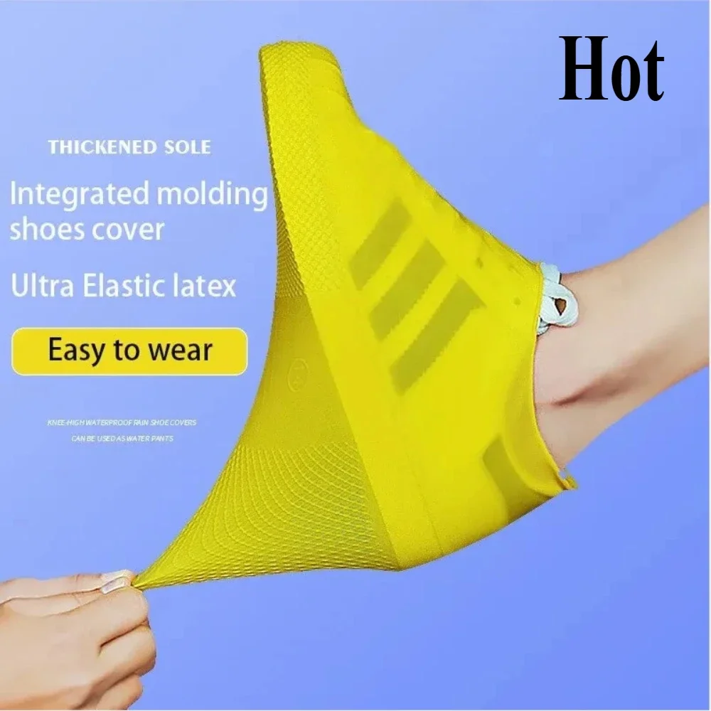 Description Picture 3 of itemCovers Travel Waterproof Rain Resistant Rubber Gear Overshoes Outdoor Rain Shoe Protector Boot Home Antis-Slip Products Shoes