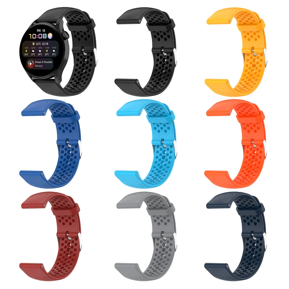 Silicone Sport Strap 22mm - Versatile Watch Band Replacement Bracelet