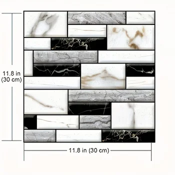 20PCS Self Adhesive Tile Wall Sticker Home Decor 3d pvc sticker Covers For Kitchen Cupboard Bathroom Waterproof Wallpaper 3