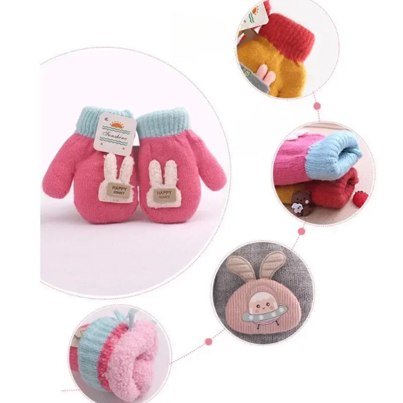 1-4 Years baby Winter Hand Gloves Knitted Mittens winter gloves baby mittens for Kids Boys Girls