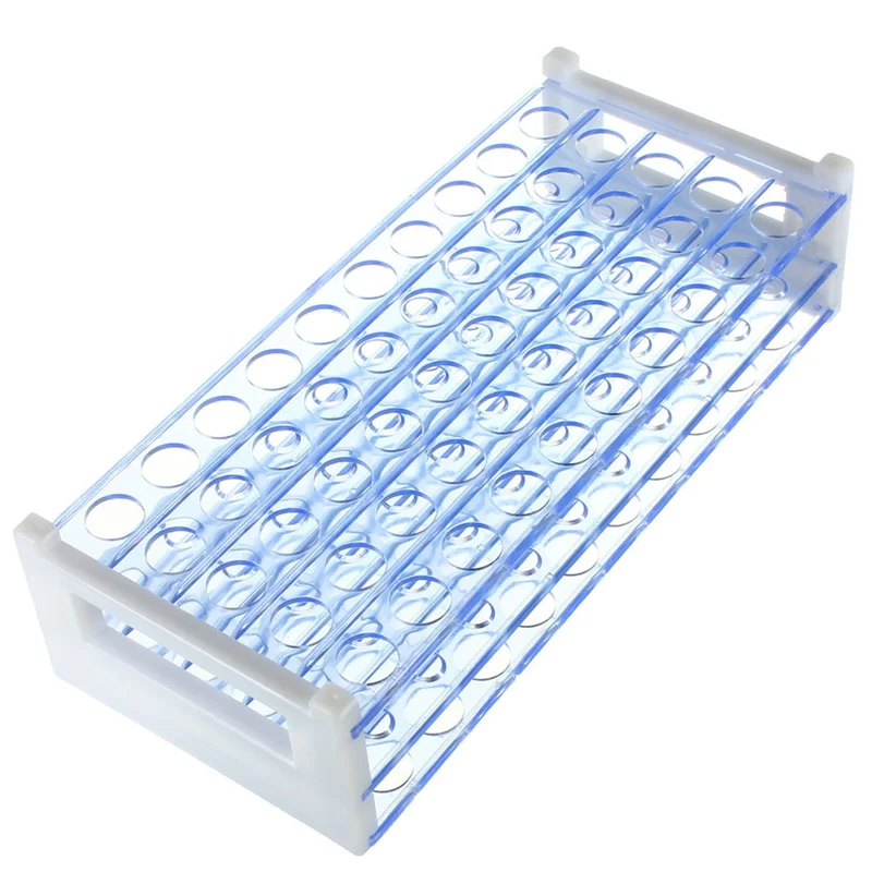 

Plastic Test Tube Stand Bracket Rack for 12-13MM Test Tubes 50 Hole Positions