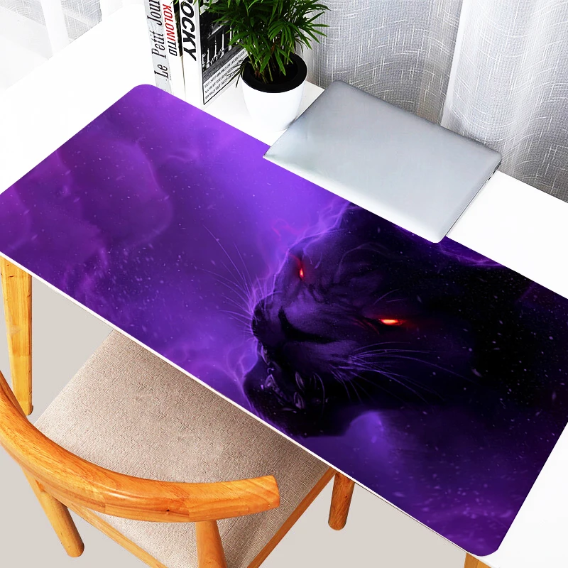 

Marvel Black Panther Mouse Pad Computer Purple Gaming Keyboard Rug Large Anime Gamer Desk Mat Laptop Accessories Mousepad Carpet