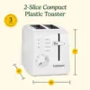 2-Slice Toaster, Compact, White, CPT-122 5