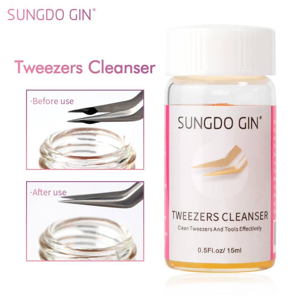 

Tweezers Cleaner 15ml Eyelash Extension Tweezers Cleaning Tools Glue Remover Liquid With Sponge Ball Quickly Remove Glue