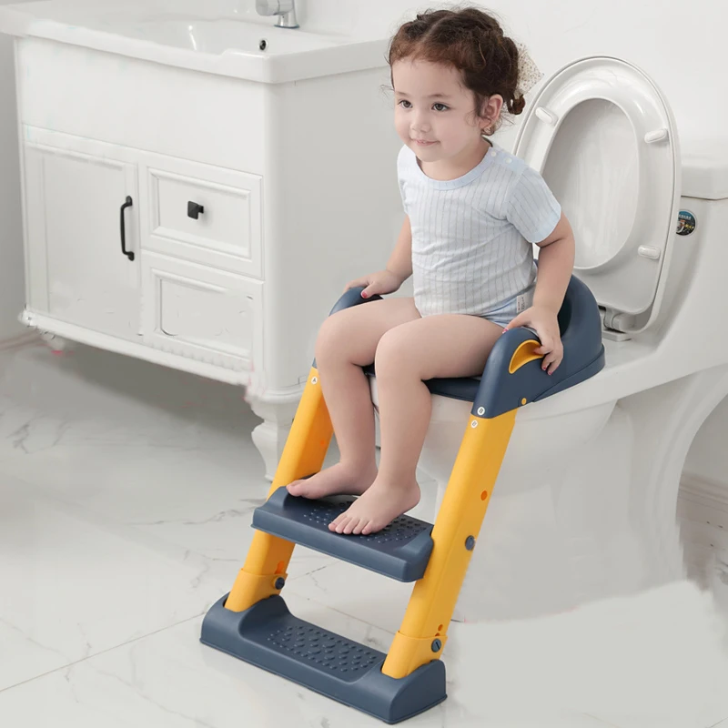 Marchepied de style escalier pour enfants, toilette pour bébé réglable,  tabouret pliant T1, siège de toilette pour enfant, anneau de pot pour bébé  - AliExpress