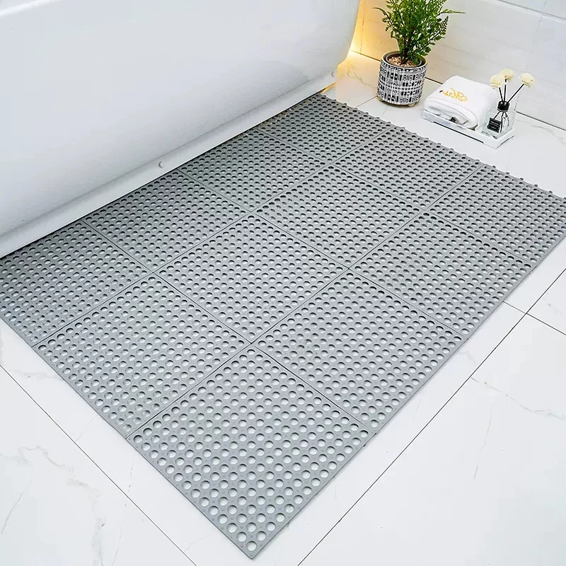 Bathroom Anti-Slip Mat Shower Household Bathroom Anti-Fall Foot Mat  Bathroom Toilet Splicing Hollow Water Separation Floor Mat - AliExpress