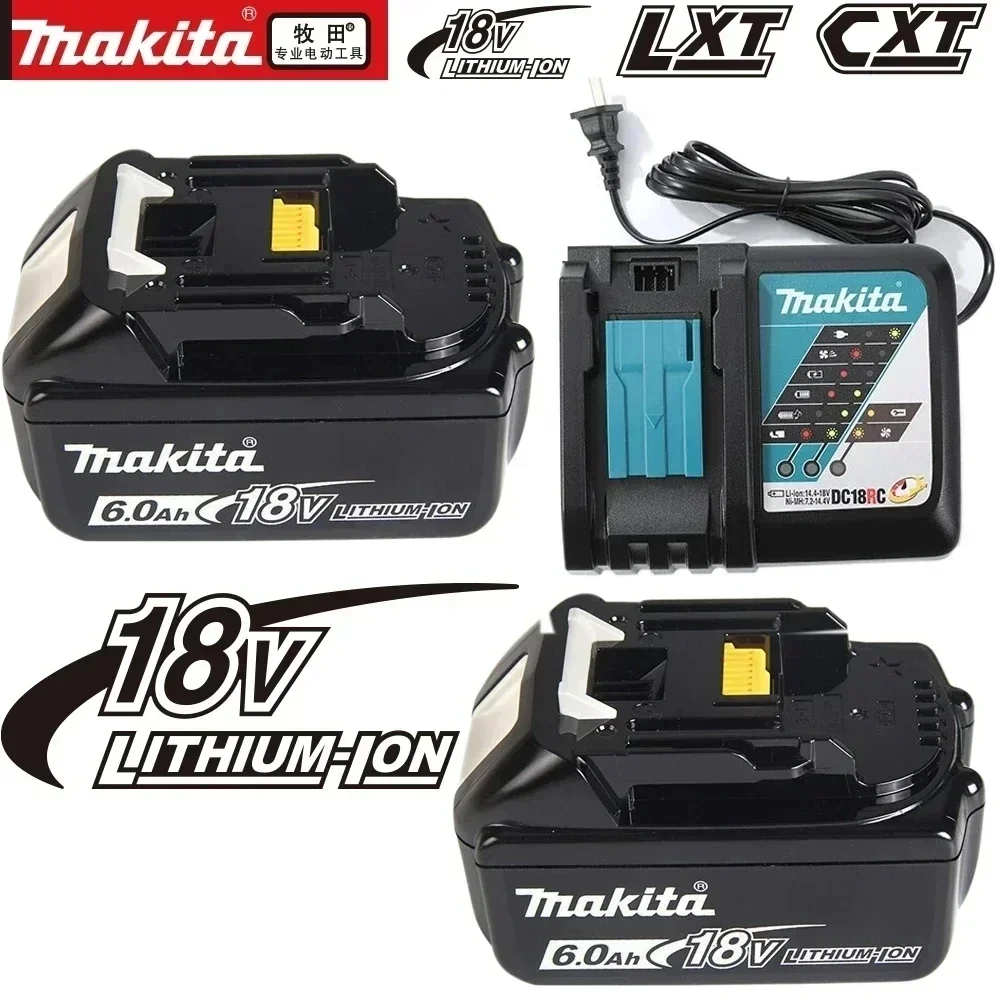 

100% Original Makita Rechargeable Power Tool Battery, Replaceable 18V 6.0 Ah Li-ion Battery,LXT BL1860B BL1860BL1850 BL1830