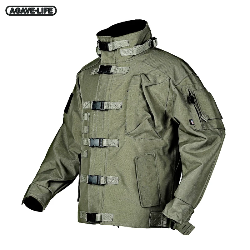 

Outdoor Sharkskin Softshell Jacket Men's Military Special Agent Waterproof Jacket Multi-pocket Cargo Coat Combat Tactical Jacket