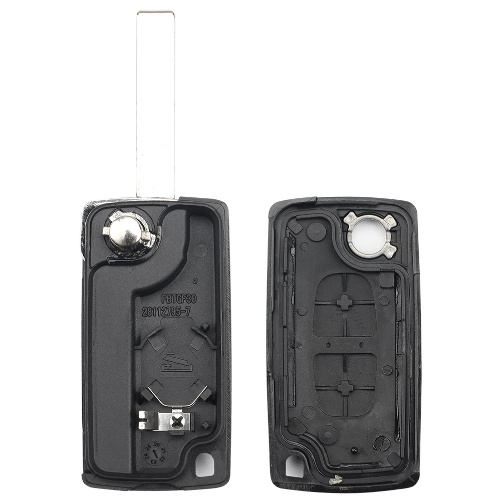 LIXIANG 2/3 Buttons Flip Folding Remote Car key Shell For peugeot 107 206 307 407 408 For Citroen C2 C3 C4 C5 C6 CE0523/0536 2