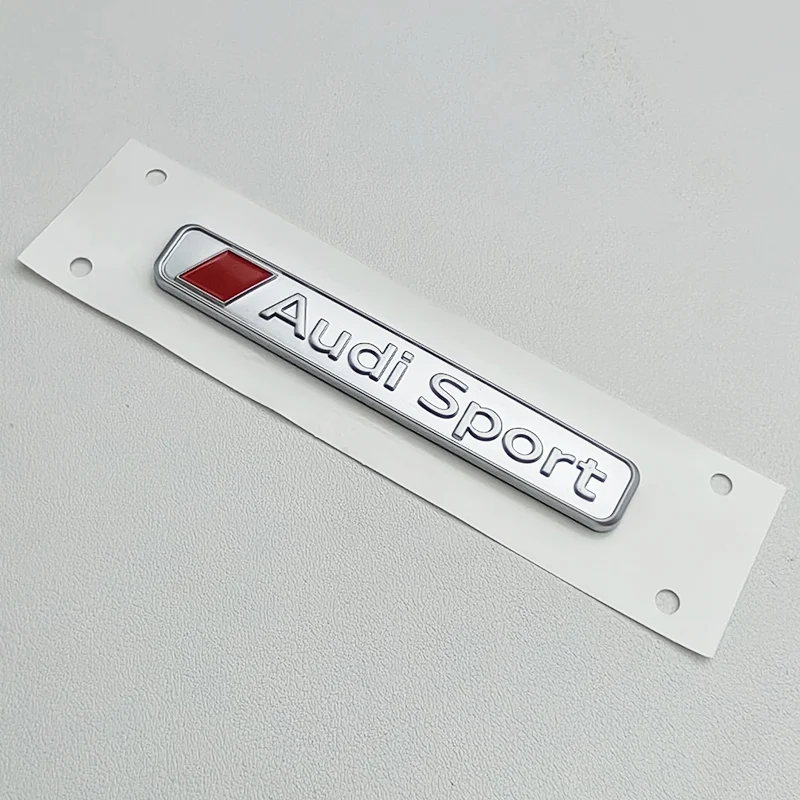 3D ABS Logo Audi Sport Emblem Decal Car Rear Trunk Sticker Badge For Audi A1 A2 A3 A4 A5 A6 A7 Q2 Q3 Q5 Q7 TT Auto Accessories