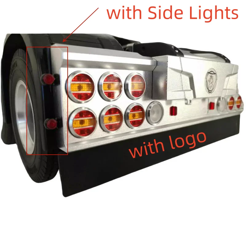 CNC Rear Bumper Lamp LED Light Taillight for Tamiya 1/14 RC Truck Scania 770s 56323 56368 Tractor Trailer LESU Parts 6
