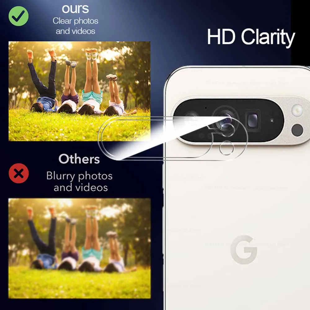 Premium 3D Curved Camera Lens Protector - Tempered Glass Cover (1-3 Pack)