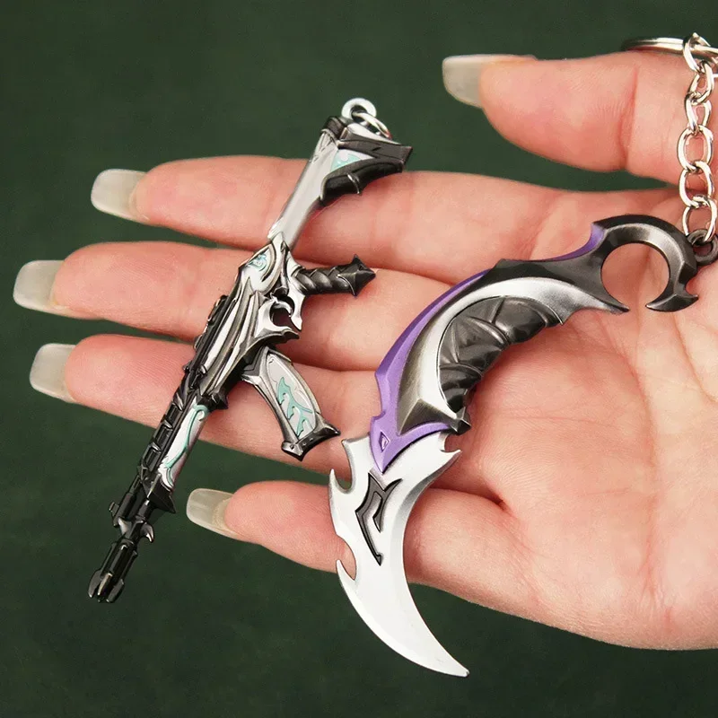 thumbnail image 1 of Llavero con arma Valorant Reaver Karambit Vandal Prime Champions Skins Espada samurái Navaja de bolsillo Modelo de arma Regalos Juguetes para niños, 1 of 5