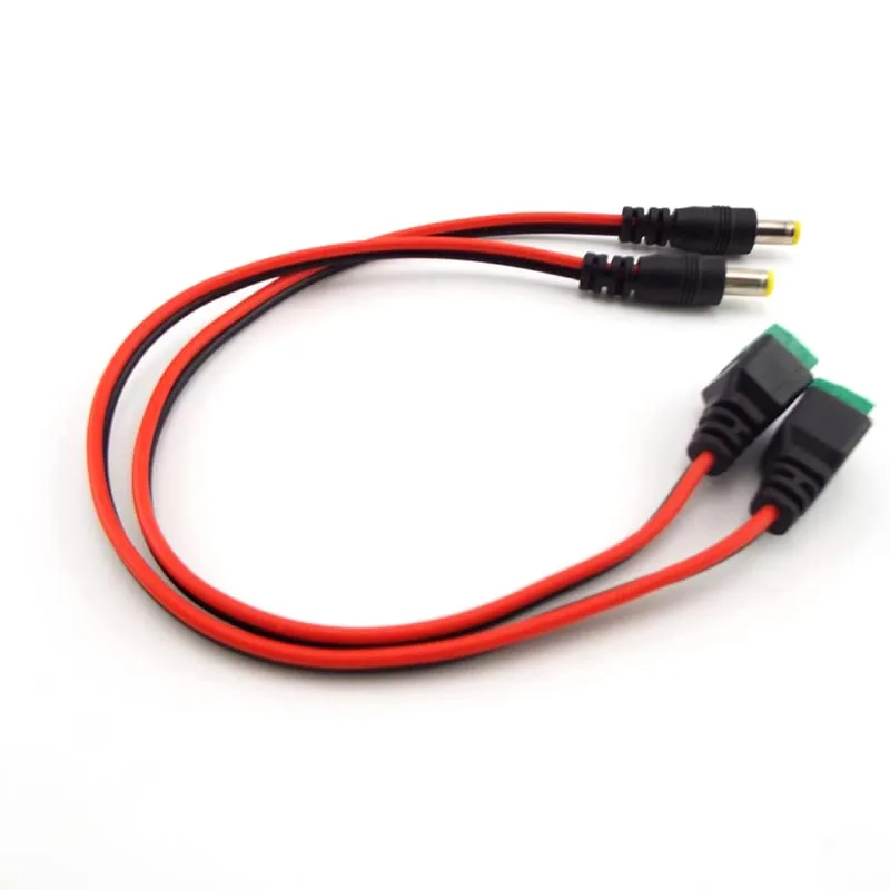 12V DC 암수 플러그 케이블 와이어, 5.5x2.1mm DC 플러그 커넥터 어댑터 연장 케이블 와이어 라인, LED 라이트 스트립 CCTV 카메라용